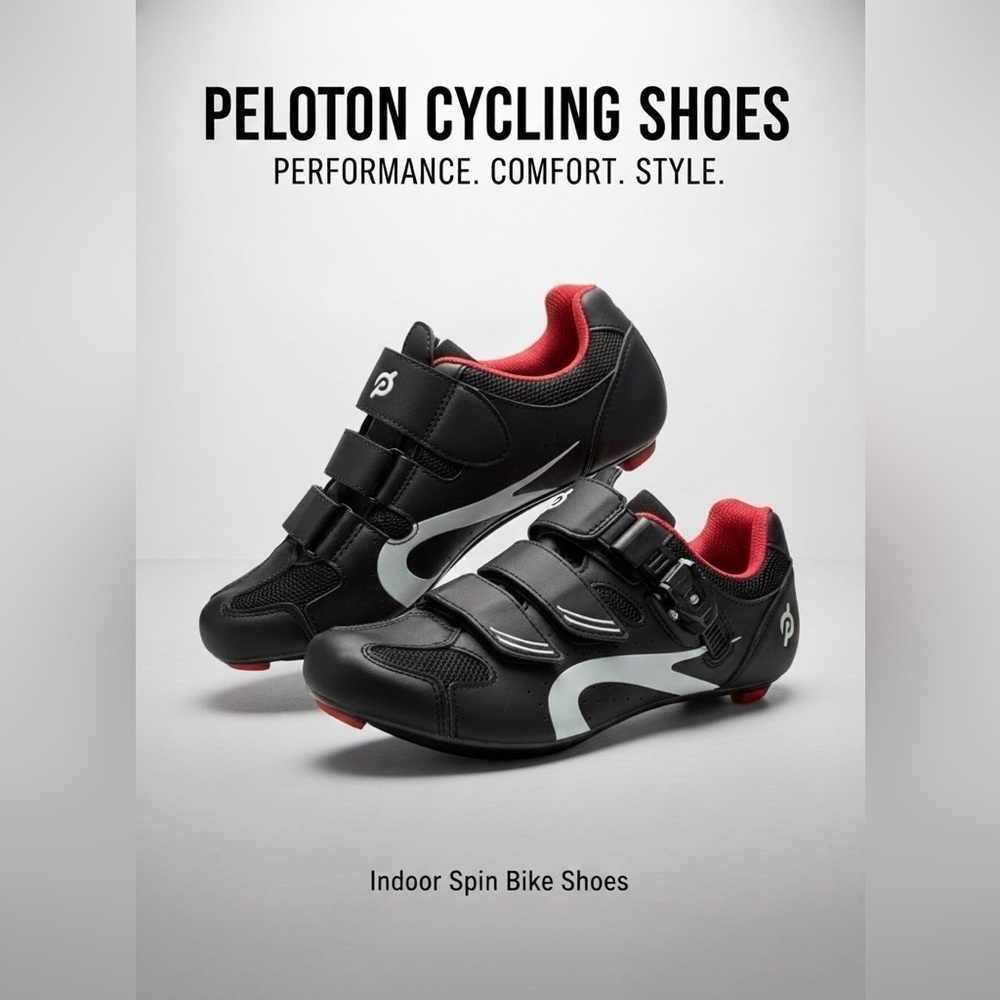 Peloton Black and Red Indoor Cycling Shoes - Barely used - Like New